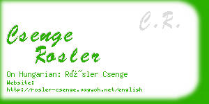 csenge rosler business card